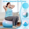 Sportneer Extra Thick Exercise Ball - 25.6''Yoga Ball with Quick Pump - Anti-Burst and Slip Resistant Fitness Ball Chair for Pregnancy and Physical Therapy (Pink Blue) view 3