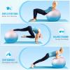 Sportneer Extra Thick Exercise Ball - 25.6''Yoga Ball with Quick Pump - Anti-Burst and Slip Resistant Fitness Ball Chair for Pregnancy and Physical Therapy (Pink Blue) view 4