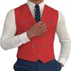 Profan Mens Suit Peak Lapel Slim Fit Suit Vest Double Breasted White Suit Waistcoat(Green,Medium) view 4