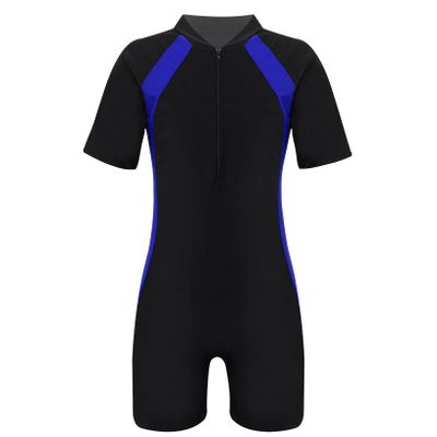 Kaerm Kids Boys Girls Rush Guard Swimsuits One Piece Bathing Suit Swimming Costume Athletic Swimwear Dark Navy 6-8