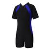 Kaerm Kids Boys Girls Rush Guard Swimsuits One Piece Bathing Suit Swimming Costume Athletic Swimwear Dark Navy 6-8 view 2