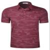Derminpro Men's Collared Golf Shirts Short Sleeve Breathable Dry Fit Summer T-Shirts Wine Camo Medium view 1