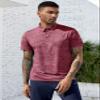 Derminpro Men's Collared Golf Shirts Short Sleeve Breathable Dry Fit Summer T-Shirts Wine Camo Medium view 2