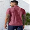 Derminpro Men's Collared Golf Shirts Short Sleeve Breathable Dry Fit Summer T-Shirts Wine Camo Medium view 3