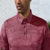 Derminpro Men's Collared Golf Shirts Short Sleeve Breathable Dry Fit Summer T-Shirts Wine Camo Medium view 4