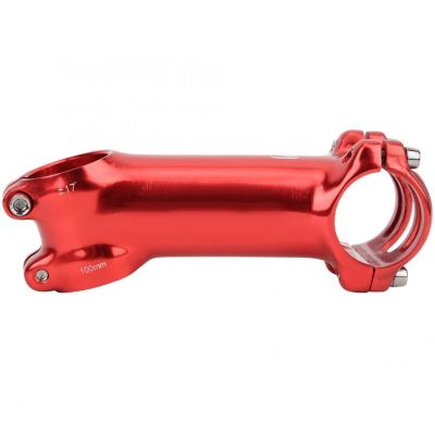 Bicycle Accessories Bicycle Stem Road Bikes17 Degrees Handlebar Stem Riser Aluminum Alloy 90/100mm Bicycle Handle Bar Rising Tube Stem Bike Parts (Color : Red 100mm)