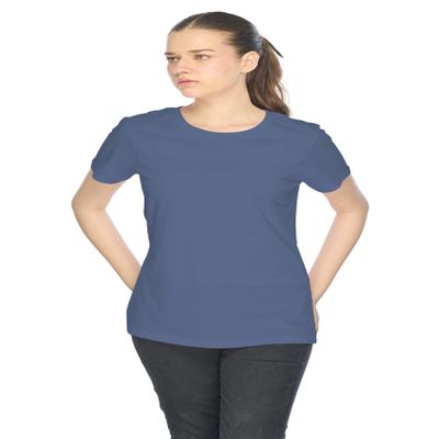 JustBlanks Ladies Ultra Soft 100% Cotton Jersey Racerback Gym Running Yoga Sleeveless Tank Top for Women - Heathered Navy - 3XL