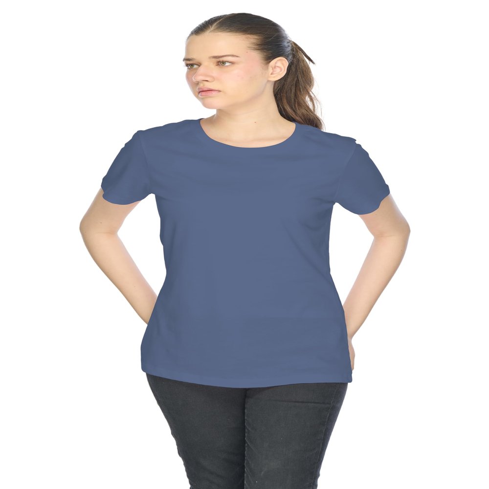JustBlanks Ladies Ultra Soft 100% Cotton Jersey Racerback Gym Running Yoga Sleeveless Tank Top for Women - Heathered Navy - 3XL
