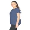 JustBlanks Ladies Ultra Soft 100% Cotton Jersey Racerback Gym Running Yoga Sleeveless Tank Top for Women - Heathered Navy - 3XL view 3