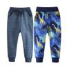 Qin.Orianna Little Boys Cartoon Pattern Cotton Drawstring Elastic Sweatpants Sport Jogger Pants with Pocket view 1