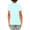 JustBlanks Youth Triblend Short Sleeve Tee Poly Cotton Rayon T-Shirt Crewneck Tee Side Seams Retail Fit T-Shirt for Boys - ICE Blue Trblnd - Medium view 2