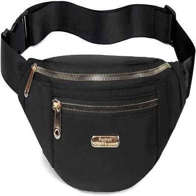 Fanny Pack Waist Pack for Women, Fashion Waist Bag with Adjustable Strap for Travel Sports Running black