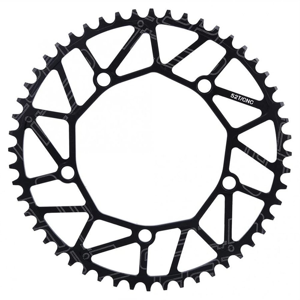 Bicycle Accessories Bicycle Chain Wheel 130BCD Single Disc Chainwheel Positive Negative Teeth Folding Bike Chain Wheel 50/52/54/56/58T Bike Parts (Color : 52T)