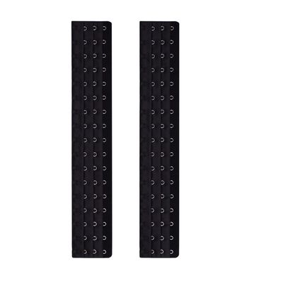 Aisemny Corset extender 13-18 hook long line bra back extender 2 pieces (black, 18 Hooks)