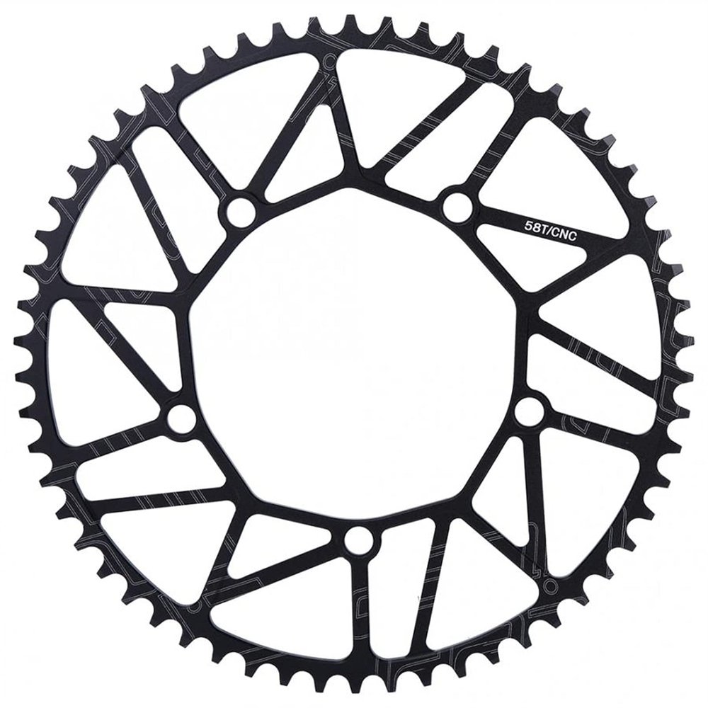 Bicycle Accessories Bicycle Chain Wheel 130BCD Single Disc Chainwheel Positive Negative Teeth Folding Bike Chain Wheel 50/52/54/56/58T Bike Parts (Color : 58T)