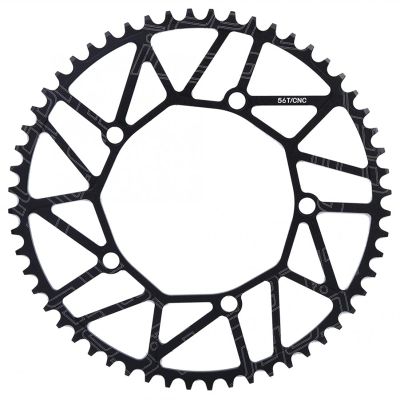 Bicycle Accessories Bicycle Chain Wheel 130BCD Single Disc Chainwheel Positive Negative Teeth Folding Bike Chain Wheel 50/52/54/56/58T Bike Parts (Color : 56T)