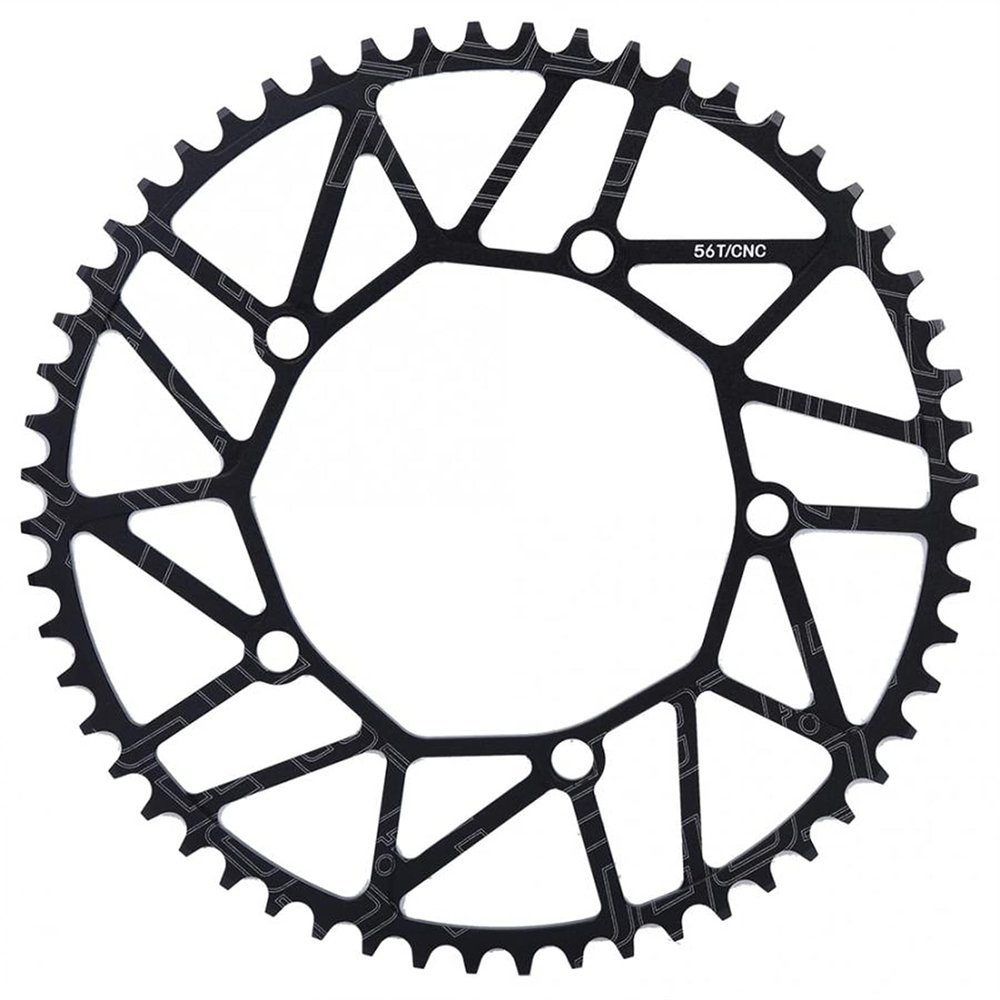 Bicycle Accessories Bicycle Chain Wheel 130BCD Single Disc Chainwheel Positive Negative Teeth Folding Bike Chain Wheel 50/52/54/56/58T Bike Parts (Color : 56T)