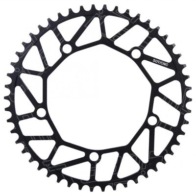 Bicycle Accessories Bicycle Chain Wheel 130BCD Single Disc Chainwheel Positive Negative Teeth Folding Bike Chain Wheel 50/52/54/56/58T Bike Parts (Color : 50T)