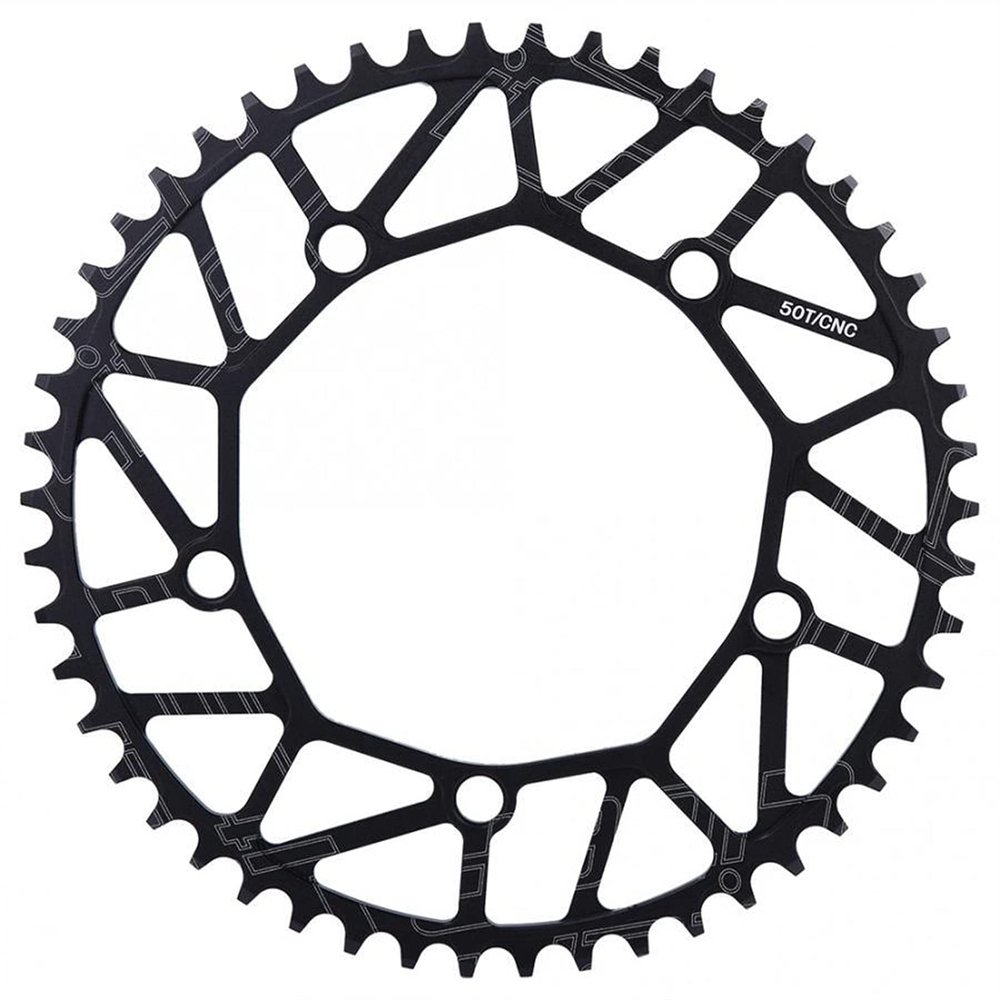 Bicycle Accessories Bicycle Chain Wheel 130BCD Single Disc Chainwheel Positive Negative Teeth Folding Bike Chain Wheel 50/52/54/56/58T Bike Parts (Color : 50T)