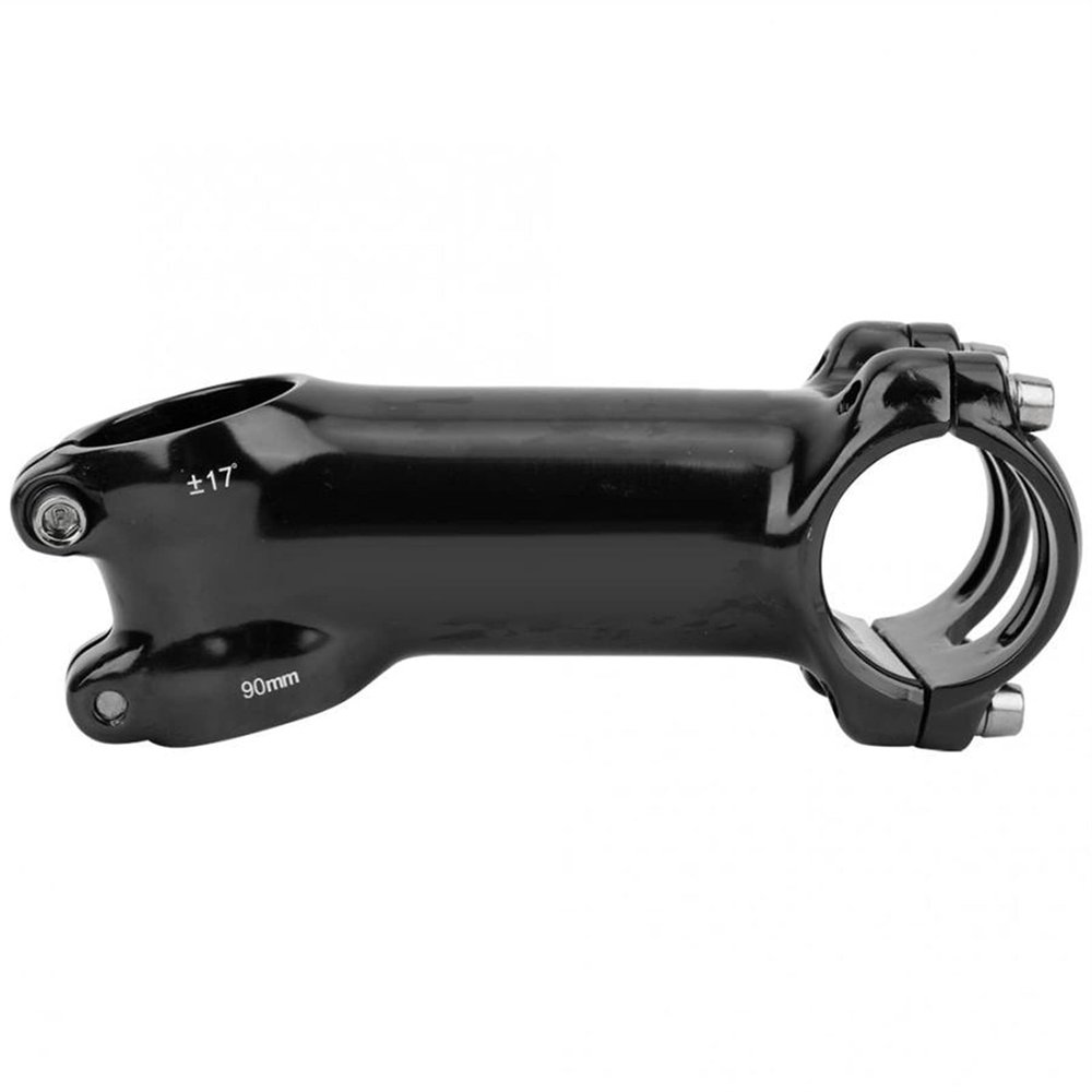 Bicycle Accessories Bicycle Stem Road Bikes17 Degrees Handlebar Stem Riser Aluminum Alloy 90/100mm Bicycle Handle Bar Rising Tube Stem Bike Parts (Color : Black 90mm)