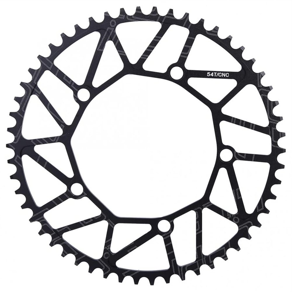 Bicycle Accessories Bicycle Chain Wheel 130BCD Single Disc Chainwheel Positive Negative Teeth Folding Bike Chain Wheel 50/52/54/56/58T Bike Parts (Color : 54T)