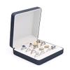 sadkew Small Ring Organizer Box, Portable Rings Jewelry Holder Case, Modern Ring Storage Tray Fit for Women,Girl for Travel (blue) view 3