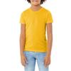 JustBlanks Youth Triblend Short Sleeve Tee Poly Cotton Rayon T-Shirt Crewneck Tee Side Seams Retail Fit T-Shirt for Boys - YLW Gold Trblnd - X-Large view 1