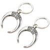 2Pcs Metal Keychain Cow Horn Key Ring Moon Shaped Key Chains For Women Men Handbag Accessorie view 1