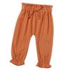 Freebily Infant Baby Girls Clothing Ruffled Loose Casual Pants Solid Color Long Bloomers Casual Outfits Orange 3-4 Years view 1