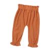 Freebily Infant Baby Girls Clothing Ruffled Loose Casual Pants Solid Color Long Bloomers Casual Outfits Orange 3-4 Years view 2