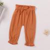 Freebily Infant Baby Girls Clothing Ruffled Loose Casual Pants Solid Color Long Bloomers Casual Outfits Orange 3-4 Years view 4