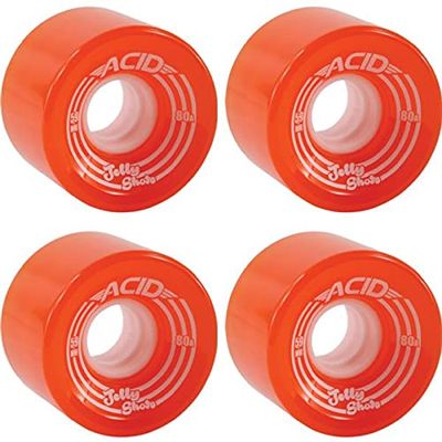 Acid Chemical Wheels Jelly Shots Orange Skateboard Wheels - 59mm 82a (Set of 4)