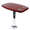YIYIBYUS Boat Table, Boat Table Leg Set Pedestal Table Marine Table 4 Built-in Cup Holders 24" x 15" Large Removable Table for Caravan RV Marine Boat view 1