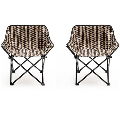 2 Pack Portable Camping Chairs,Folding Fishing Chairs for Adults,Small Collapsible Foldable Packable Lightweight Backpack Chair,Camp Chairs for Outside,Load-Bearing: Within 150kg (Color : 2 Chairs)