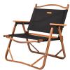Camping Chair,Camp Chairs for Adults,Folding Fishing Chair Camping Backpack,Wood Folding Portable Camping Chair for Adults,Suitable for Outdoor,Camping, Picnic,600D Polyester Oxford Cloth-Ergonomic view 1