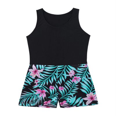 Moggemol Girls Gymnastics Leotards with Shorts Racer Back Hollow Ballet Dance Unitard Biketards Outfits Black Lily 6 Years