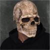 CosTribe Creepy Full Head Skull Mask with Moving Jaw Halloween Scary Latex Helmet for Cosplay Party Props (Grey) view 1