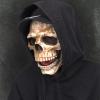 CosTribe Creepy Full Head Skull Mask with Moving Jaw Halloween Scary Latex Helmet for Cosplay Party Props (Grey) view 2