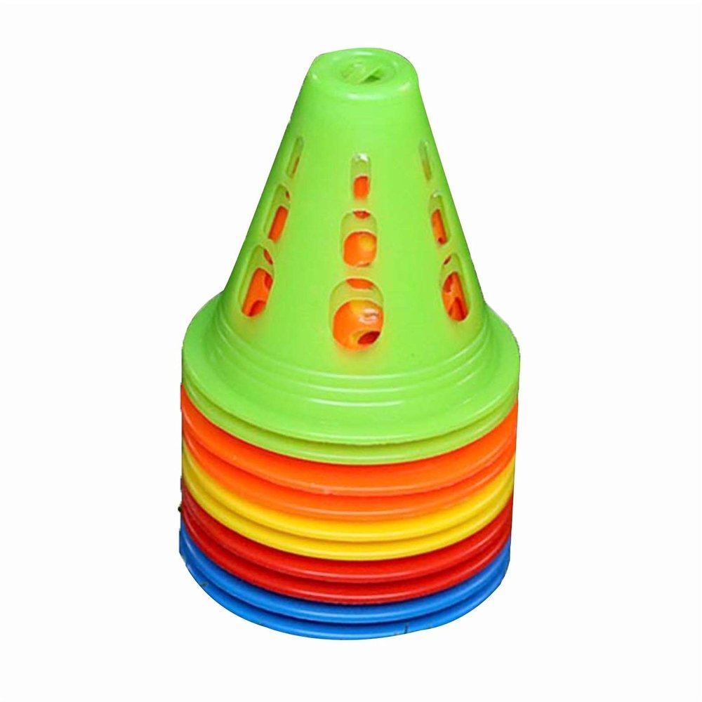 Agility Training Cone 3" Plastic Traffic Movement Cone Obstacle Cone, for Children's Football, Skating, Basketball, Indoor and Outdoor Games (Size : 10pcs)