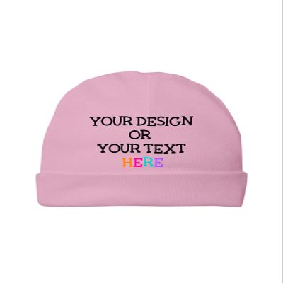 Custom Baby Beanie Cap for Girls Boys Newborn Personalized Hospital Hat 100% Cotton Baby Name Newborn 6M-24M Years Old Pink