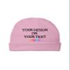 Custom Baby Beanie Cap for Girls Boys Newborn Personalized Hospital Hat 100% Cotton Baby Name Newborn 6M-24M Years Old Pink view 1