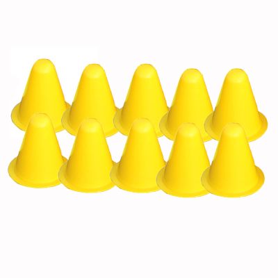 Agility Training Cone Soft Plastic Sports Cone, Used for Roller Skating, Cycling, Football Training Agility Marking Cone (Color : Yellow)