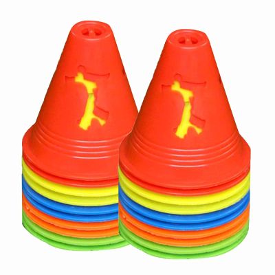 Agility Training Cone Plastic Traffic Cones, Used for Children's Football, Pulley, Basketball, Agility Marker Cones (Color : Style1, Size : 20pcs)
