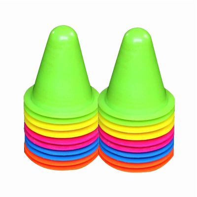 Agility Training Cone Colored Plastic Sports Traffic Cones, Children's Football, Basketball, Outdoor Activities Agility Cone Obstacle Cone, 10 Pieces (Size : 20pcs)
