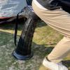 ALEVMOOM Upgraded 20.4" Portable Collapsible Folding Stool with Cushion Retractable Telescoping Stool for Adults Sturdy Capacity 550lbs Camping Chair for Outdoor Hiking Garden BBQ with Bag view 2