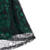 Women's Sleeveless Punk Dresses Camisole Skull Print Lace Swing Dress Halloween Spaghetti Strap Steampunk Dress Goth Clothes Green view 4