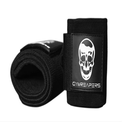 Gymreapers Wrist Wraps Weightlifting - Stiff Heavy Duty 18 inch Wraps with Thick Thumb Loop for Powerlifting, Bodybuilding, Cross Training, & Heavy Presses (Black - 24")