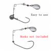 Fishing Spinner Blades Spinnerbait Smooth Nickel Spoons Rigs Fishing Spoons Lures Beetle Spins Pan Fish Bass Fishing Lures Accessories (Water Drop - 10pcs) view 4