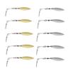 Fishing Spinner Blades Spinnerbait Smooth Nickel Spoons Rigs Fishing Spoons Lures Beetle Spins Pan Fish Bass Fishing Lures Accessories (Leaf - 10pcs) view 1