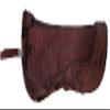 Equitem Faux Fur Trim Half Pad for Pony English Riding Saddle Correction (Burgundy) view 1